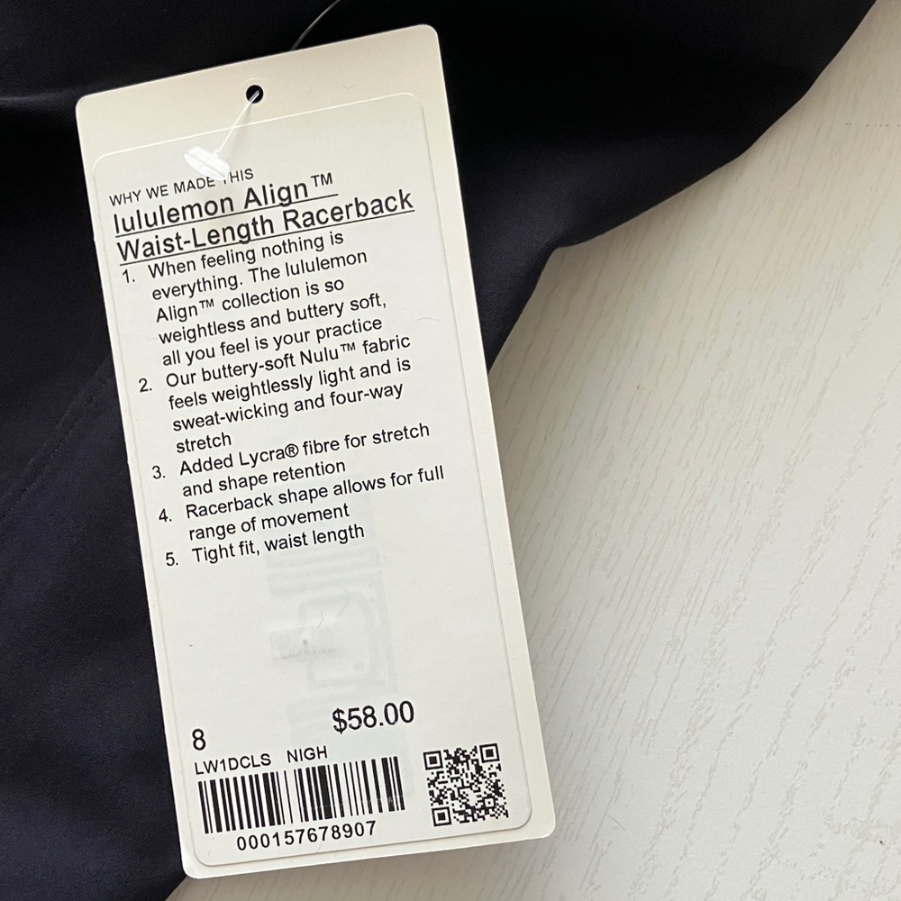Lululemon Align Waist Length Racerback Tank (Size 8 & Size 10) NWT - Picture 11 of 12